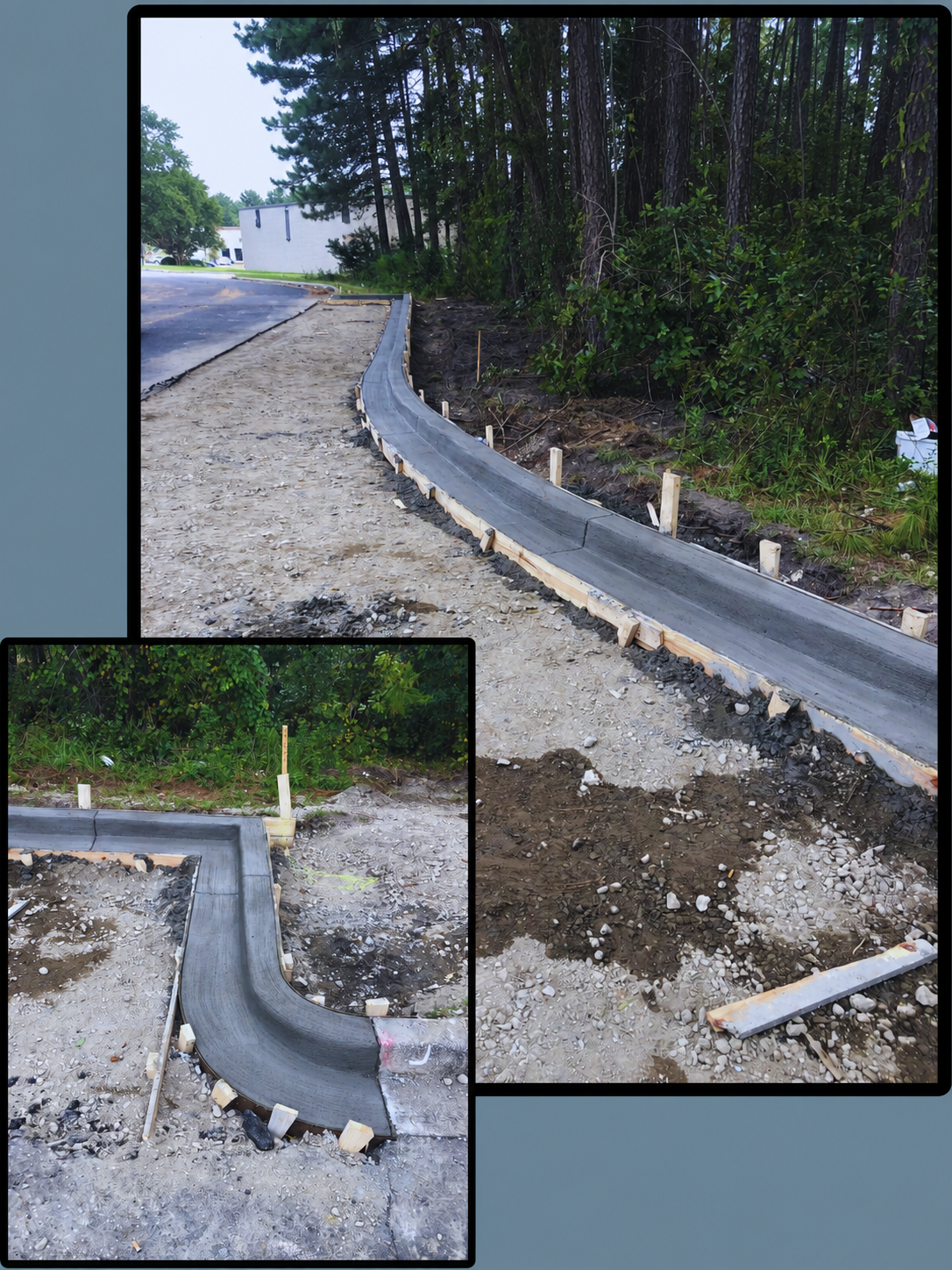 Commercial curb installation project in Charleston SC